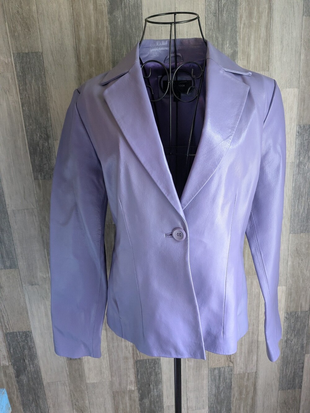 Colebrook Purple Leather Jacket
